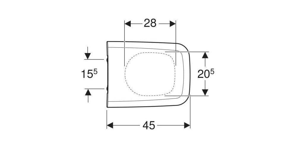 Geberit WC-Sitz iCon Square mit Absenkautomatik, Quick-Release weiß