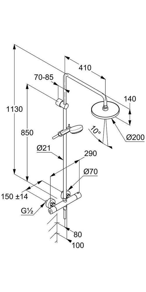 Kludi Thermostat-Dual-Shower-System LOGO DN 15 chr