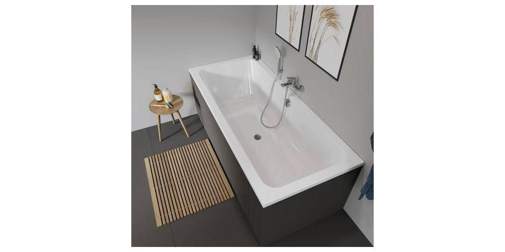 Duravit Rechteck-Badewanne D-CODE 2 Rückenschrägen, weiß 1800x800mm