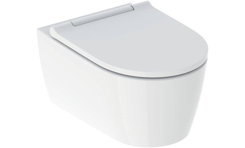 Geberit Wand-Tiefspül-WC ONE mit WC-Sitz weiß Designabdeckung weiß KT