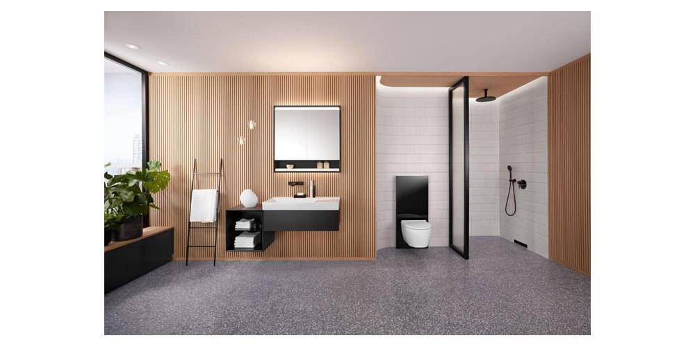 Geberit Wand-Tiefspül-WC ONE mit WC-Sitz weiß Designabdeckung weiß KT