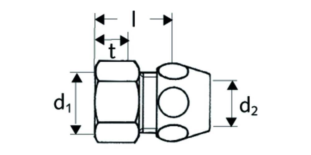 SCHELL Gerade-Verschraubung mit Innengewinde, chrom 1/2Zollx3/8Zollx