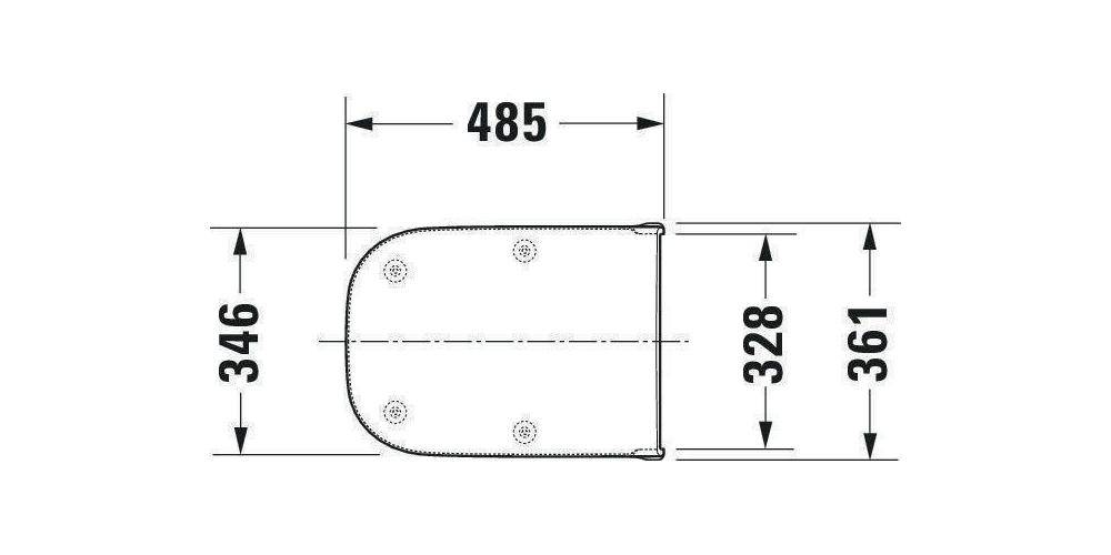 Duravit WC-Sitz D-CODE VITAL ohne Absenkautomatik, verlängert weiß