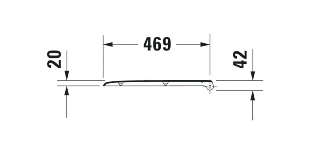 Duravit WC-Sitz D-CODE VITAL ohne Absenkautomatik, verlängert weiß