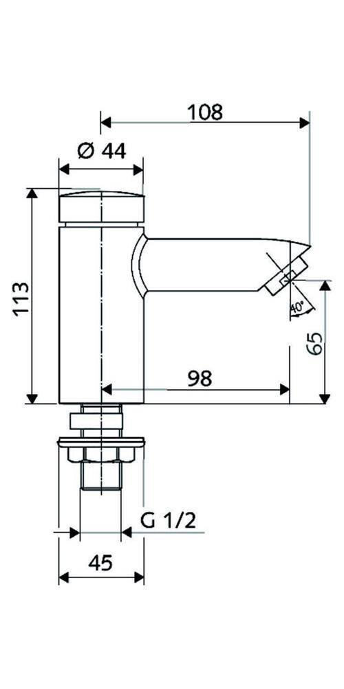 SCHELL Selbstschl-Standventil PETIT SC Typ HD-K chrom