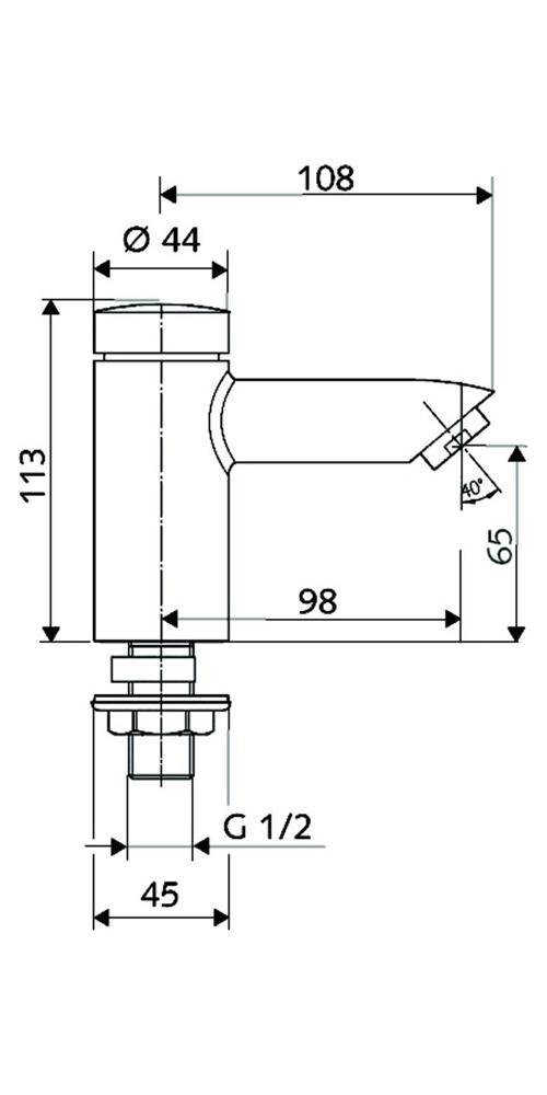SCHELL Selbstschl-Standventil PETIT SC Typ HD-K chrom