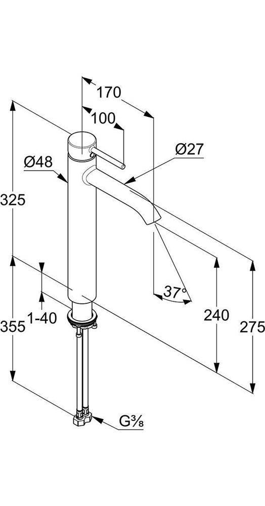 Kludi Waschschüssel-Einhandmischer BOZZ DN 15 chr