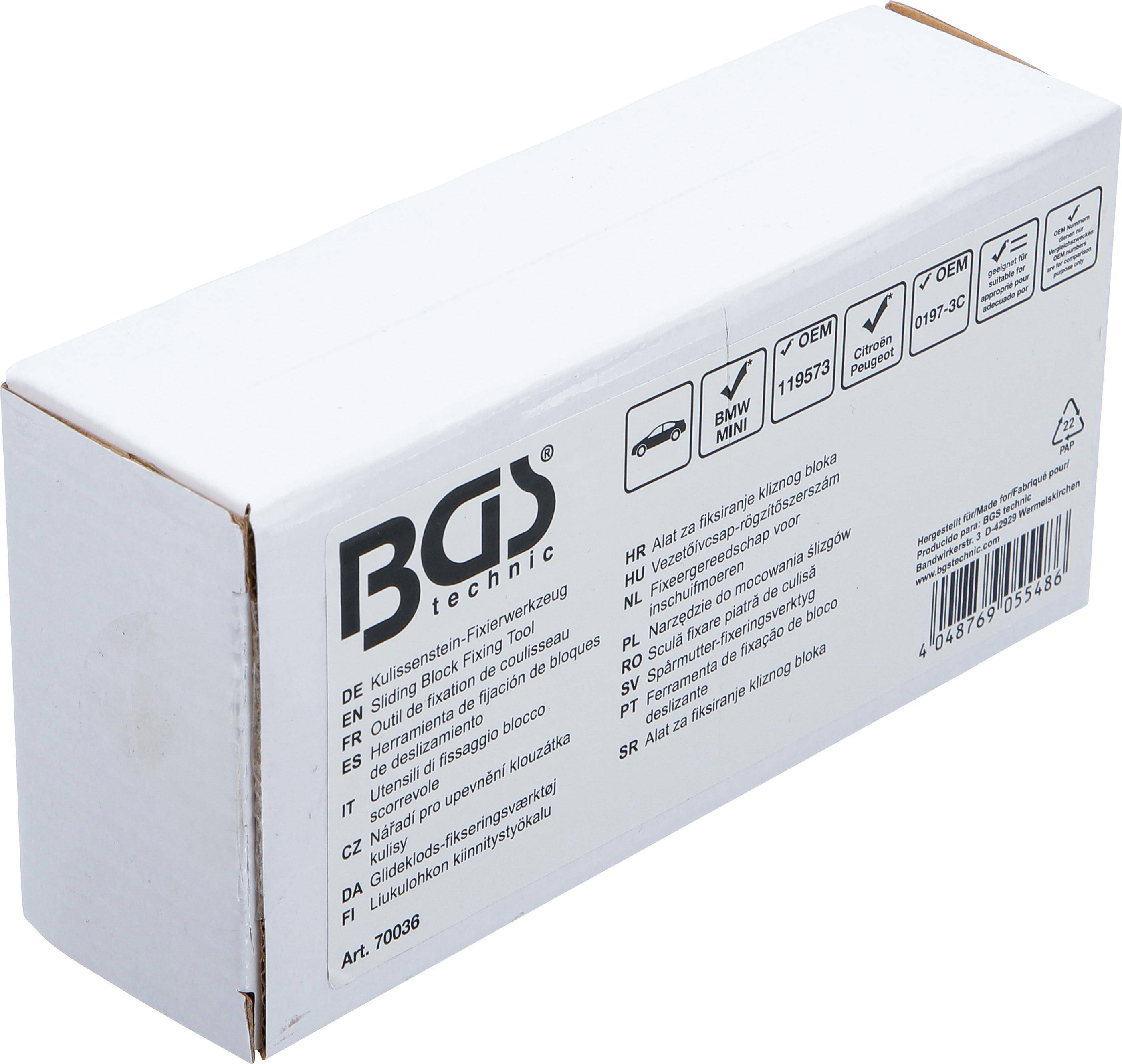 BGS Kulissenstein-Fixierwerkzeug | fr BMW, MINI, Citron, Peugeot