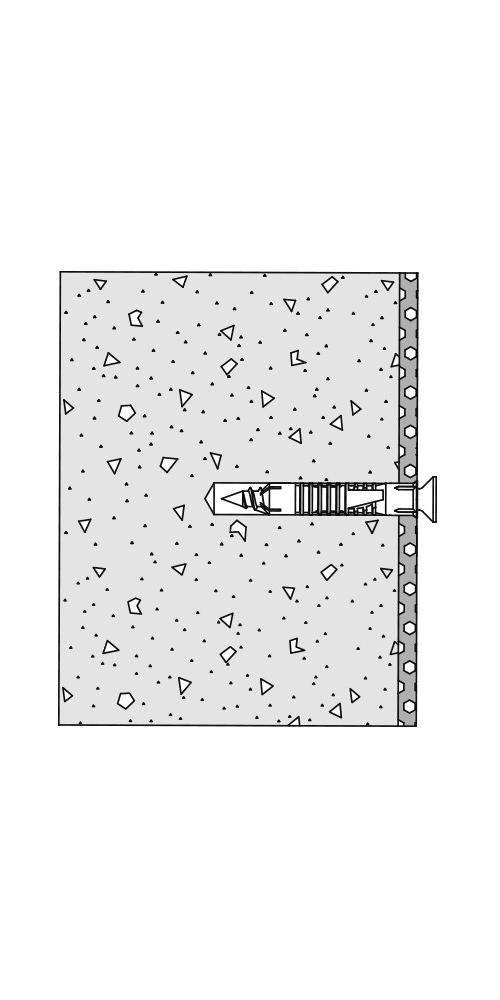 HEWI Befestigungsmaterial 801/805 Klappsitz für Betonwände (C20/C25)