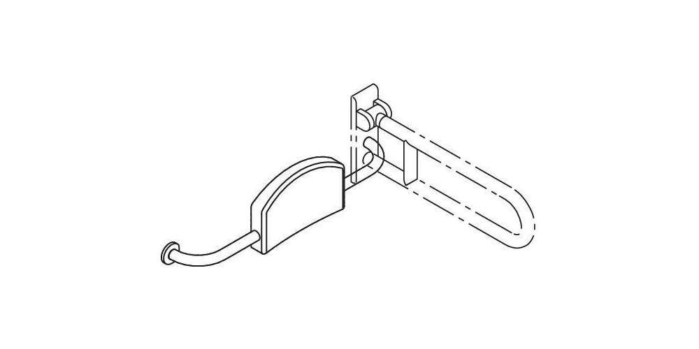HEWI Rückenstütze SERIE 801 links reinweiß