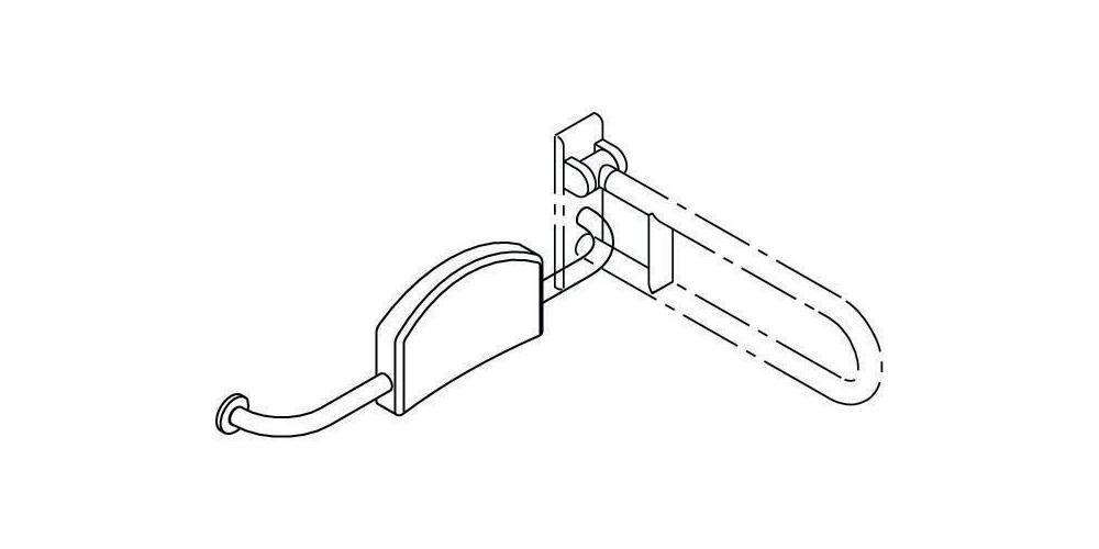 HEWI Rückenstütze SERIE 801 links reinweiß