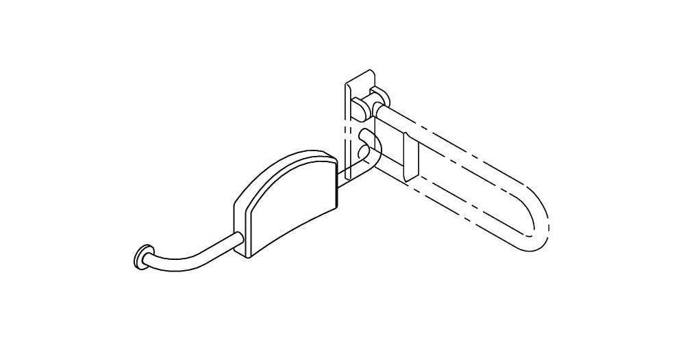 HEWI Rückenstütze SERIE 801 links reinweiß