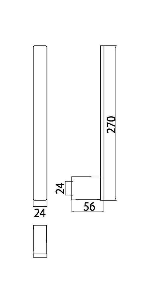 EMCO Reservepapierhalter LOFT senkrecht für 2 Rollen chrom