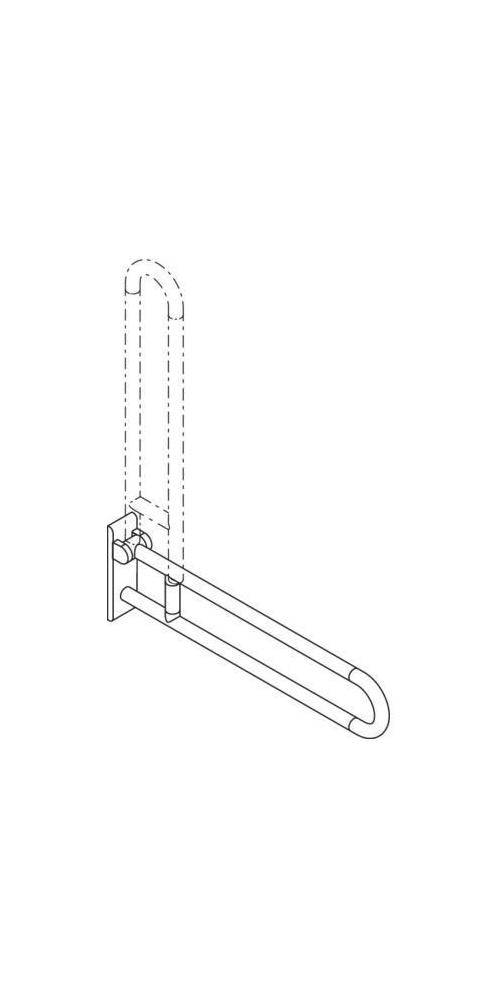 HEWI Stützklappgriff SERIE 801 d= 33mm 850mm reinweiß