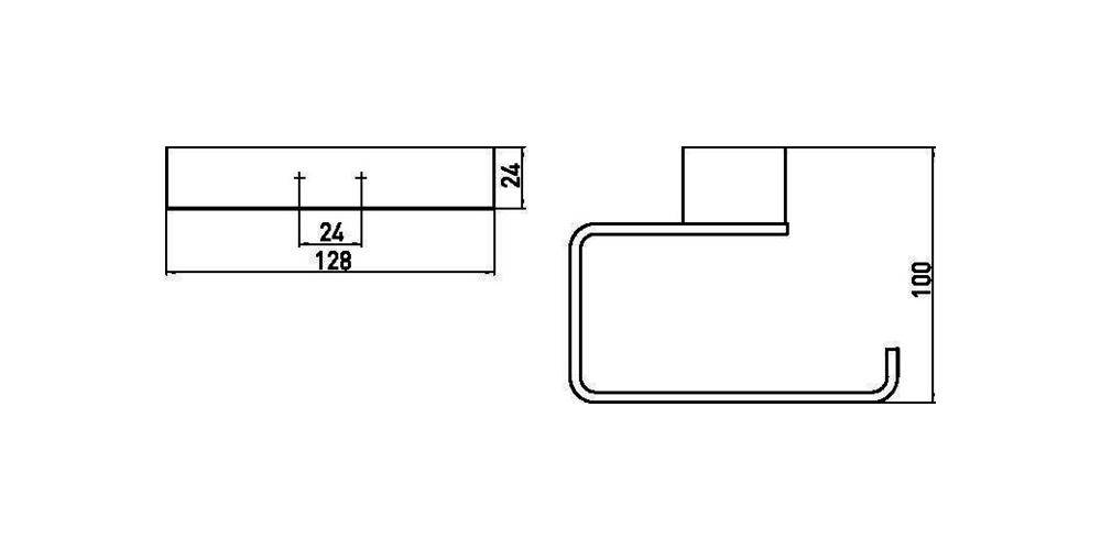 EMCO loft, Papierhalter, ohne Deckel, chrom, 1 Stk.