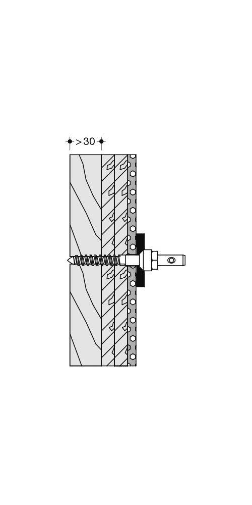 HEWI Befestigungsmaterial 801/805 Rückenstütz bds Leichtbau m