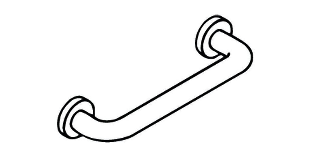 HEWI Griff/Handtuchhalter SERIE 477 d= 33mm, Rosette d= 70mm reinweiß