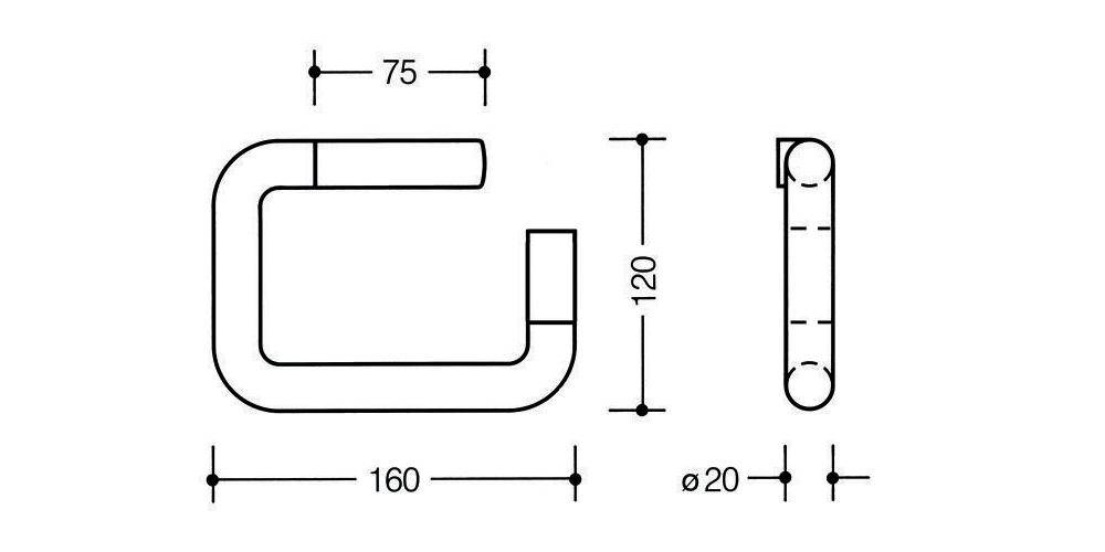HEWI WC-Papierhalter SERIE 477 Diebstahls. für die Papierrolle