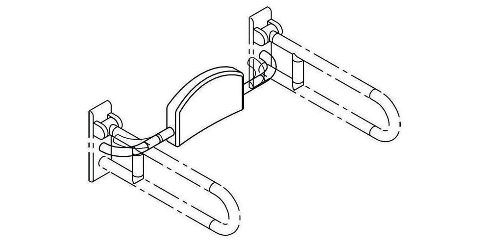 HEWI Rückenstütze SERIE 801 für Stützklappgriffe reinweiß