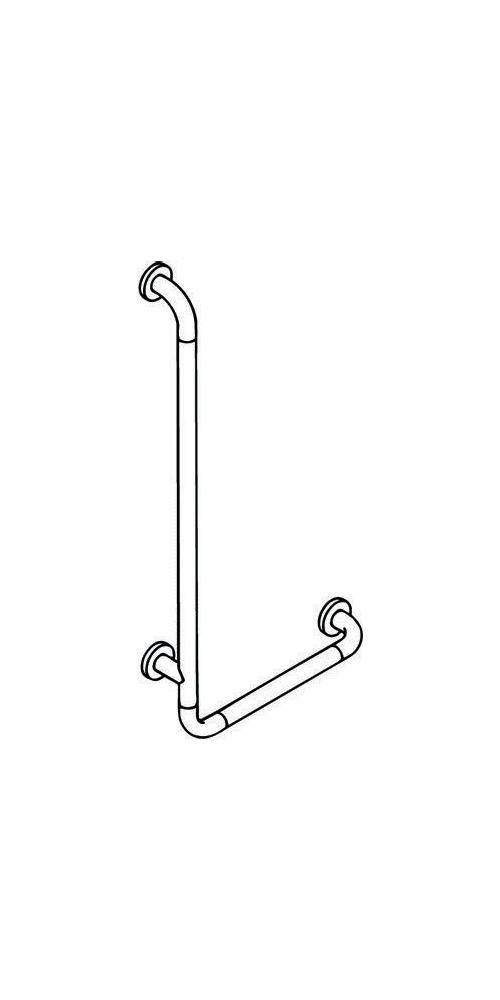 HEWI Winkelgriff SERIE 801 d= 33mm Ausldg 90mm 400x900mm rubinrot