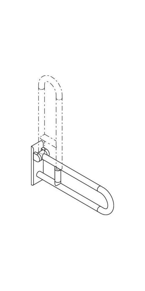 HEWI Stützklappgriff SERIE 801 d= 33mm 600mm rubinrot