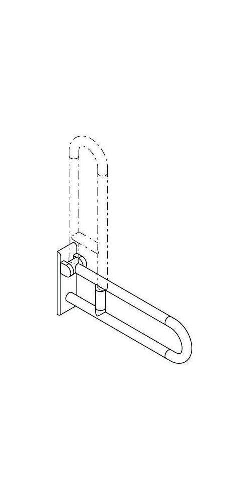 HEWI Stützklappgriff SERIE 801 d= 33mm 600mm rubinrot