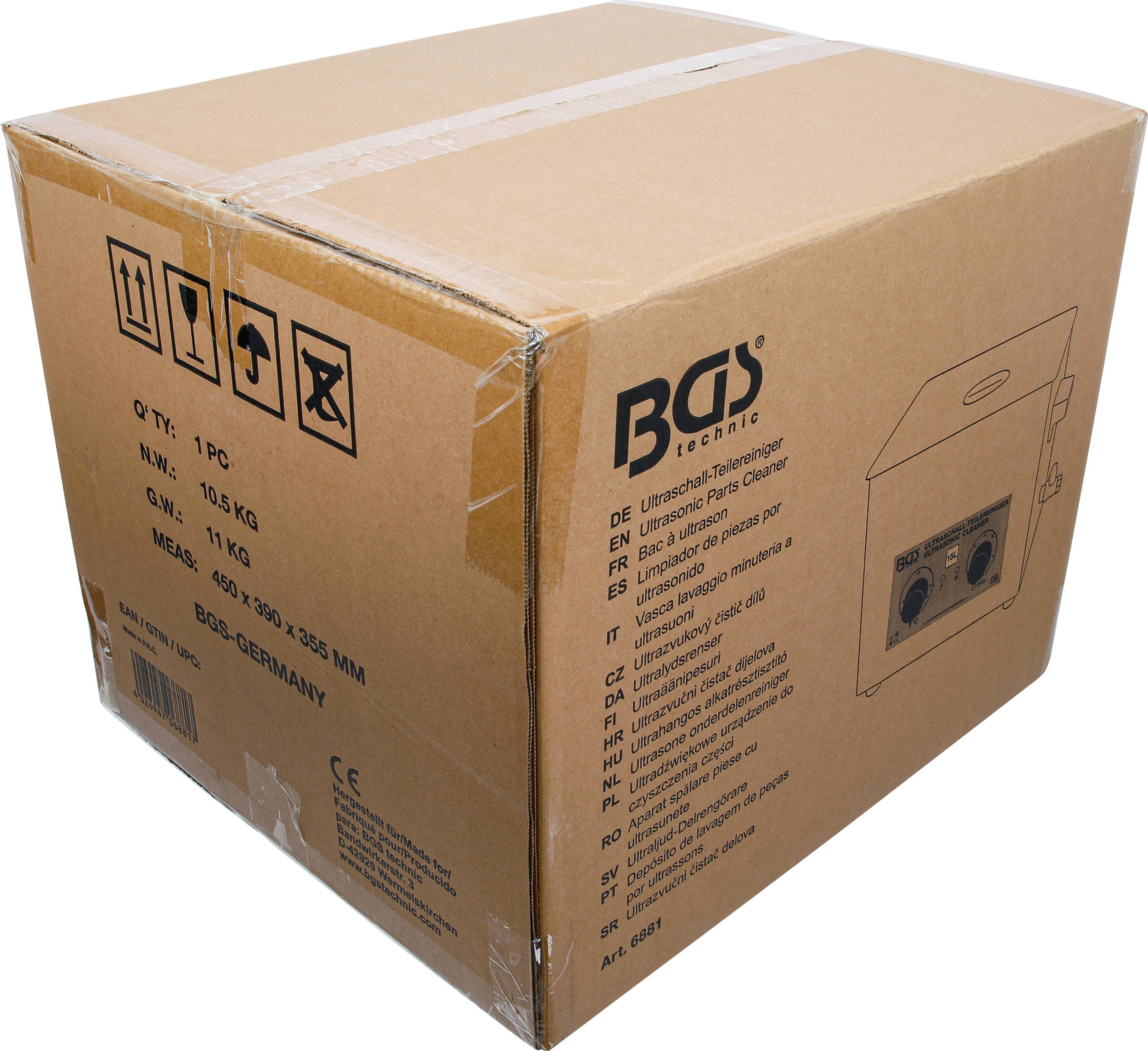 BGS Ultraschall-Teilereiniger | 15 l