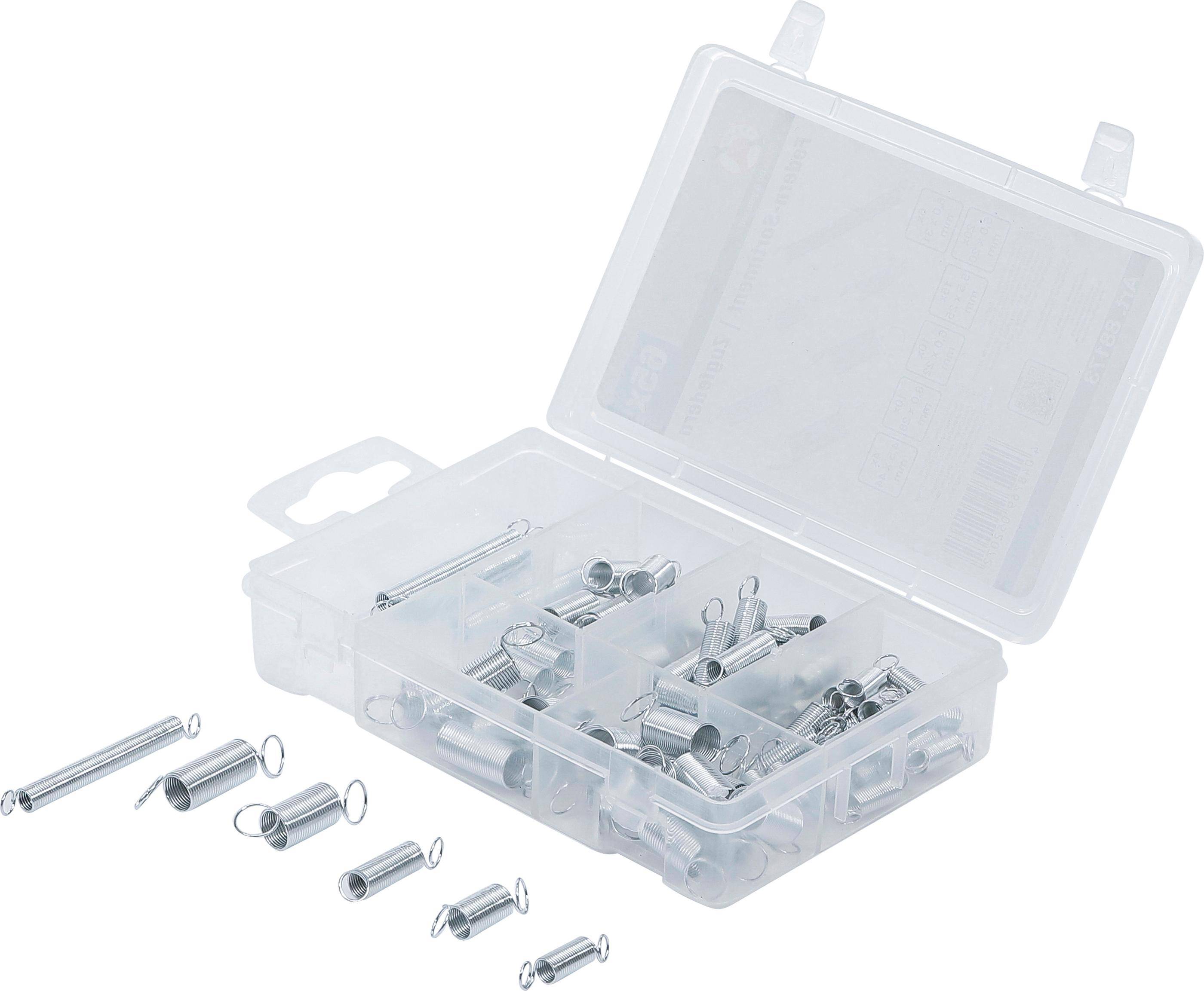 BGS Diy Federn-Sortiment | Zugfedern | 65-tlg.