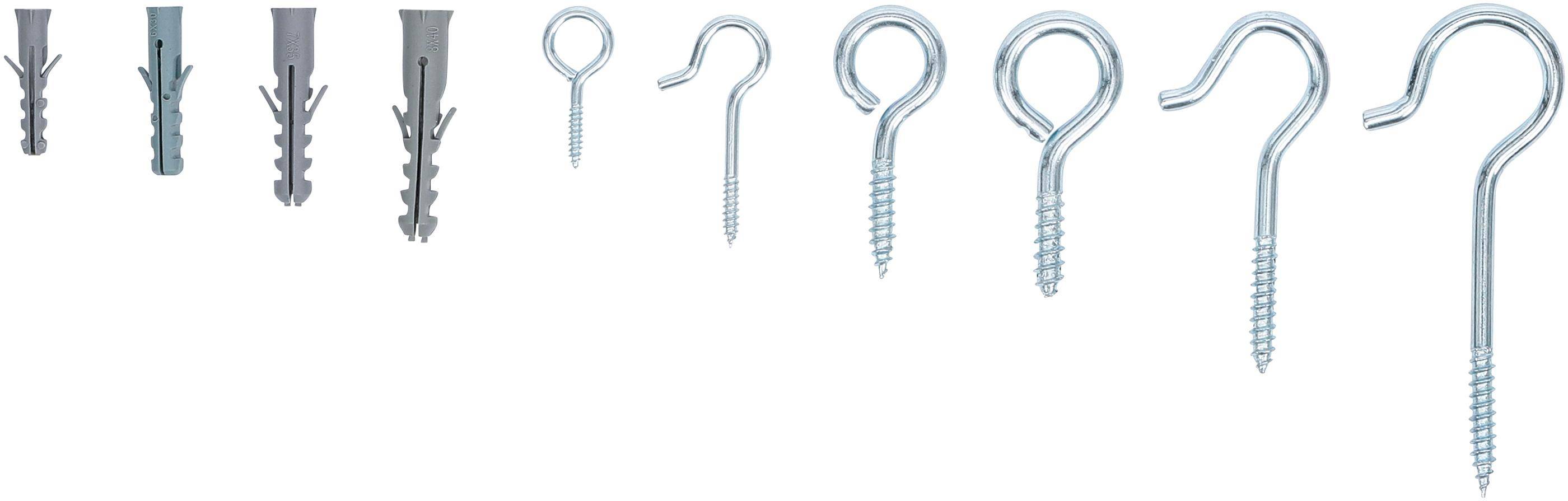 BGS Diy Schraubhaken- und Dübel-Sortiment | 125-tlg.