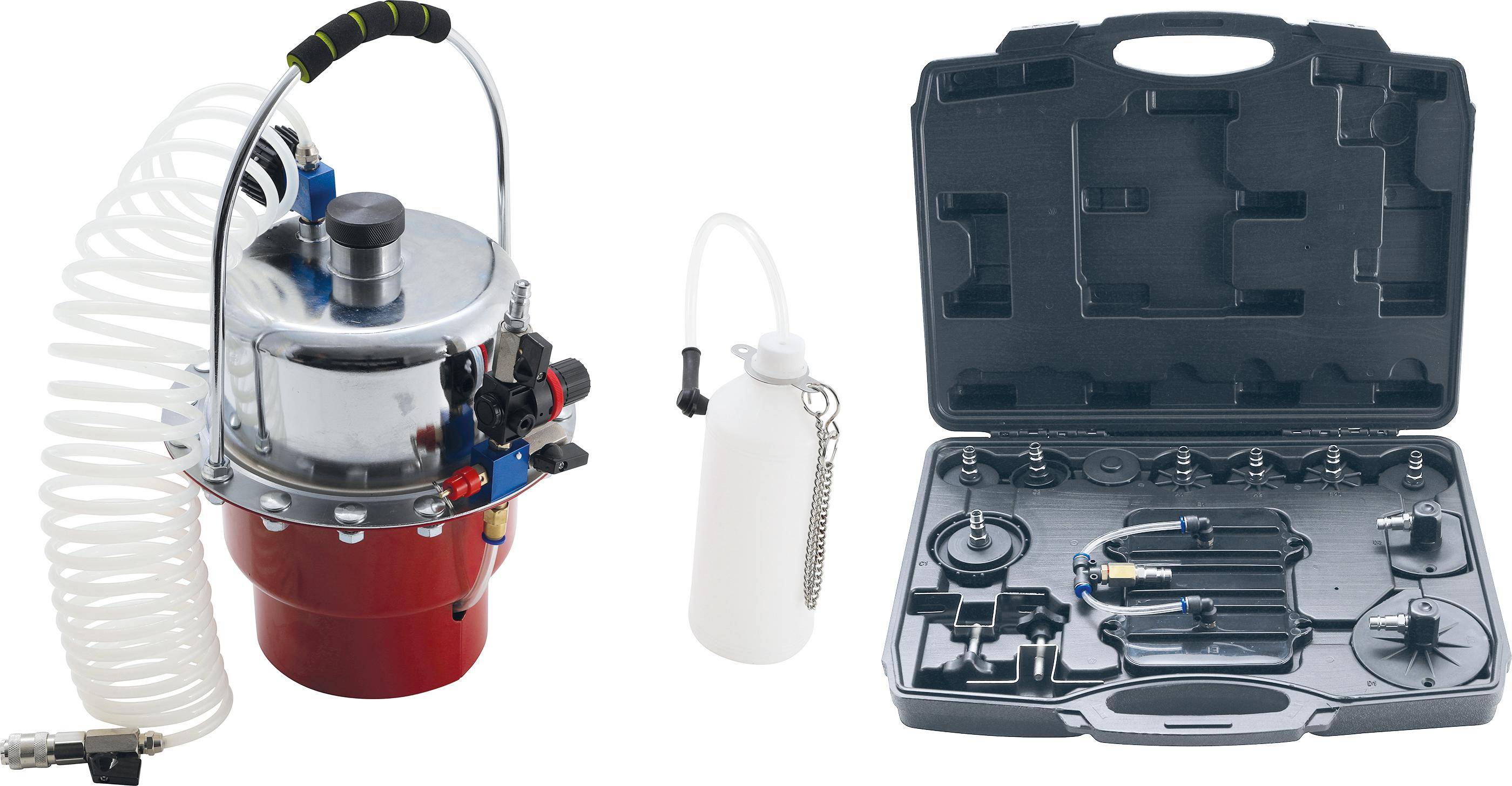 BGS Diy Druckluft-Bremsenentlüfter- und Adapter-Satz | 17-tlg.