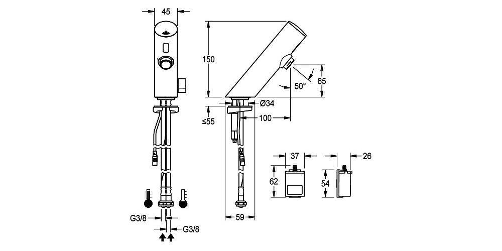FRANKE AquaRotter Elektronik-Standbatt. F3E-MIX DN 15 6 V Lithium B