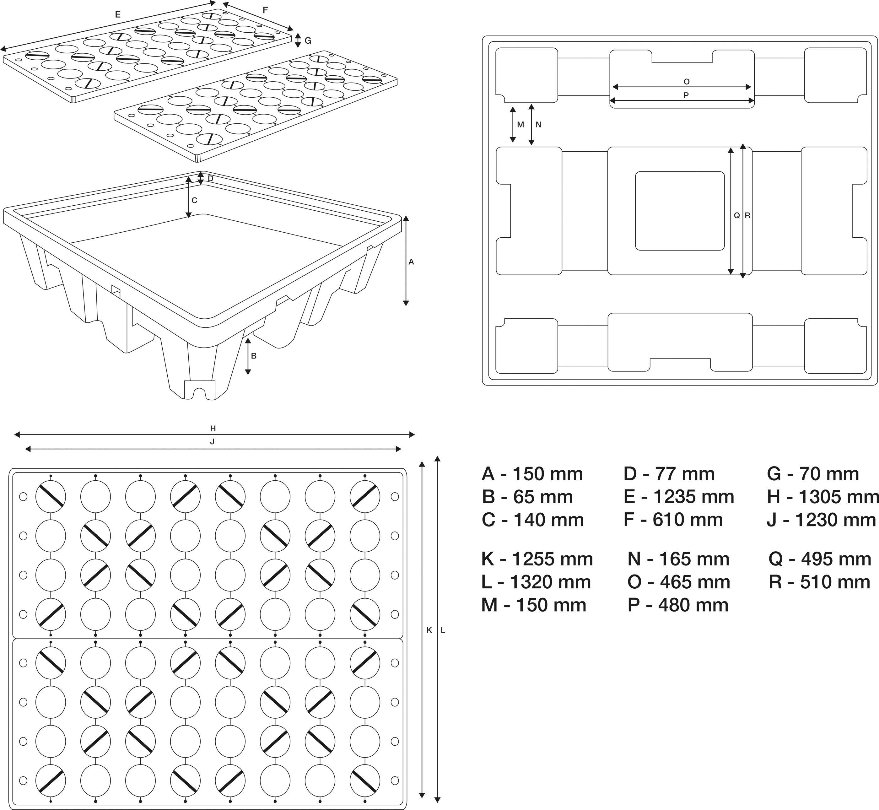 BGS technic Öl-Auffangwanne | mit Gitterrost | für 4 x 200 l Fässer