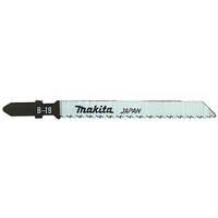Makita B-19 Stichsägeblatt mit gezahnter Schneidkante, gezeigt auf weißem Hintergrund.