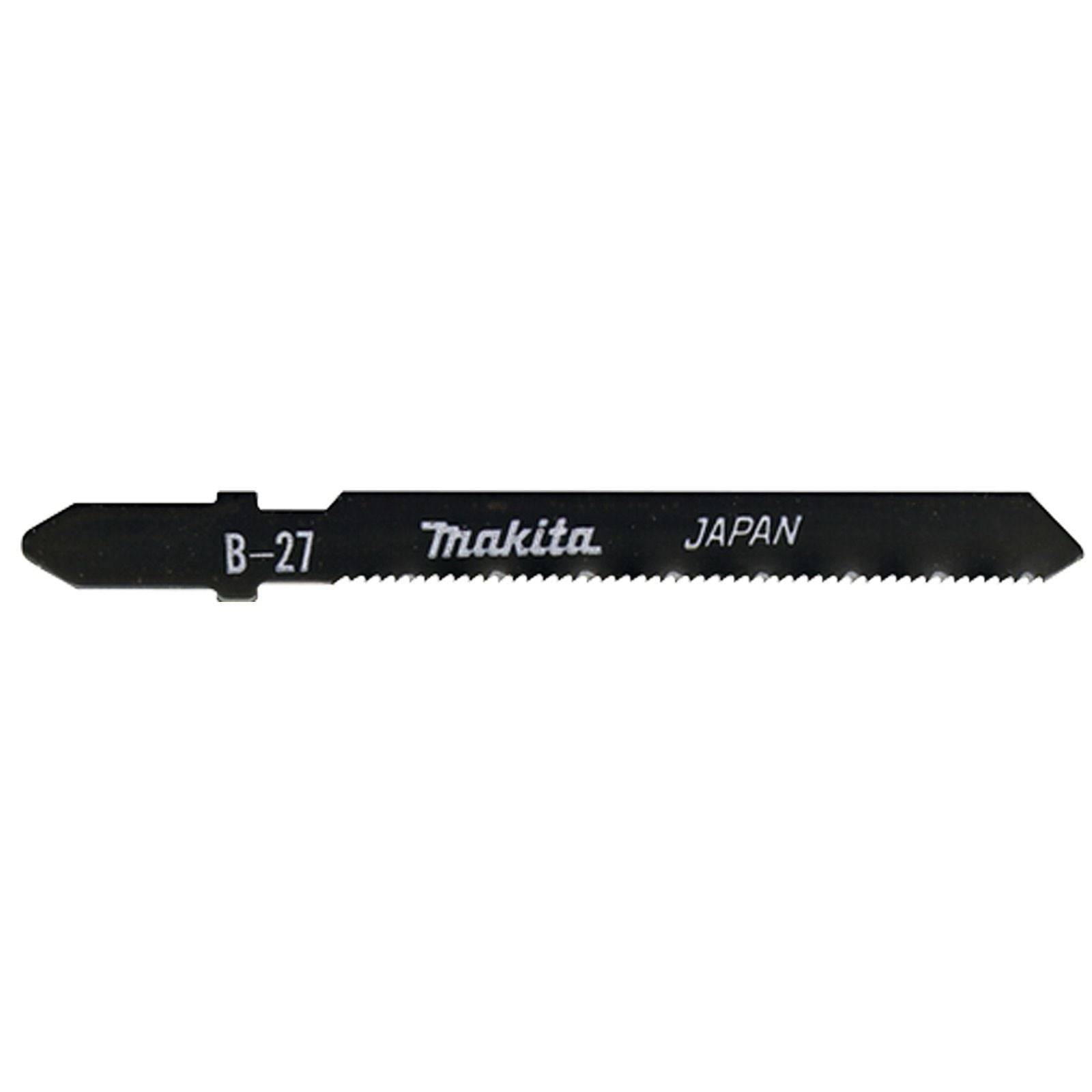 Eine schwarze Makita Stichsägeblatt mit der Beschriftung 