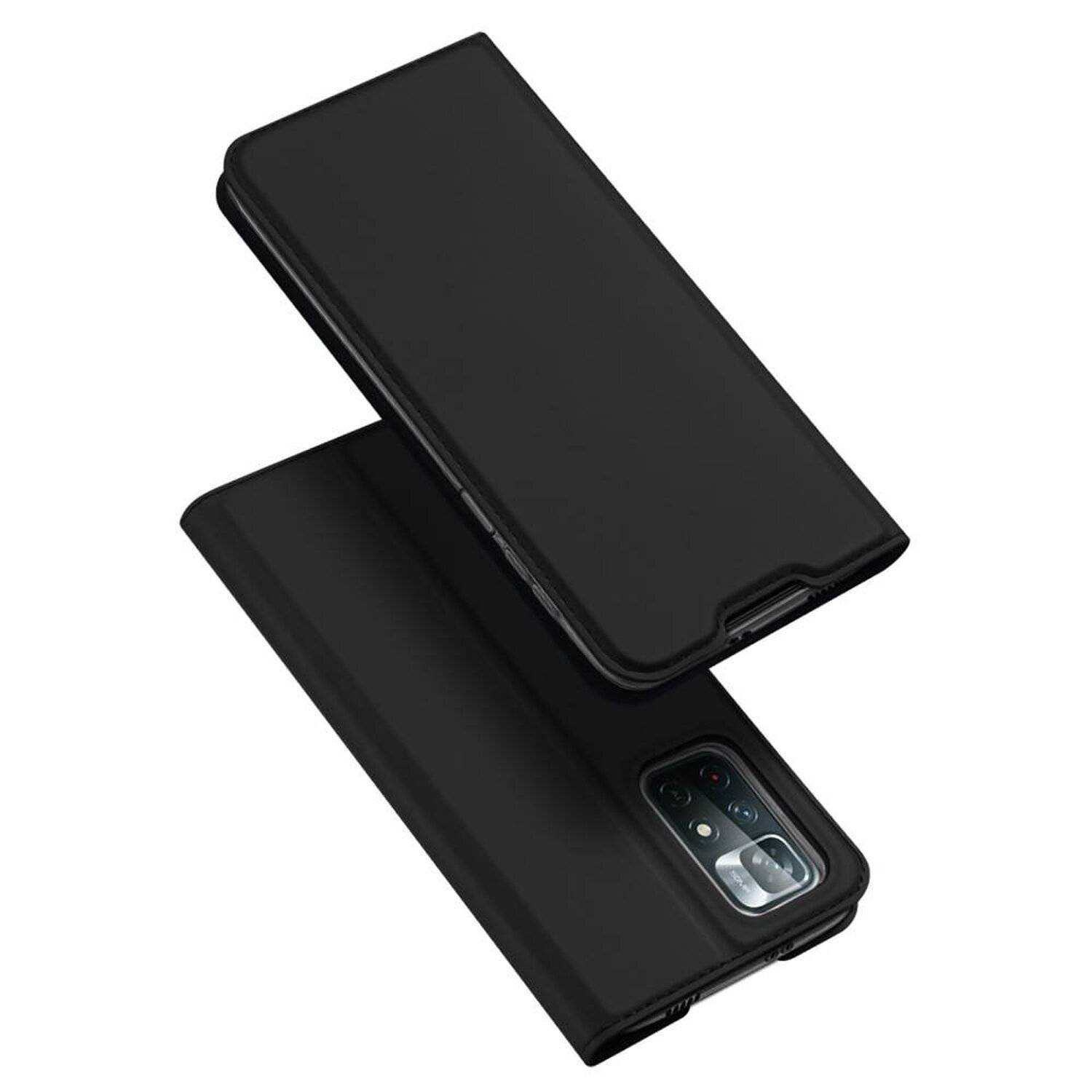 Buch Tasche "Dux Ducis" für XIAOMI REDMI NOTE 11 5G Handy Hülle Schutzhülle mit Standfunktion, Kartenfach Schwarz