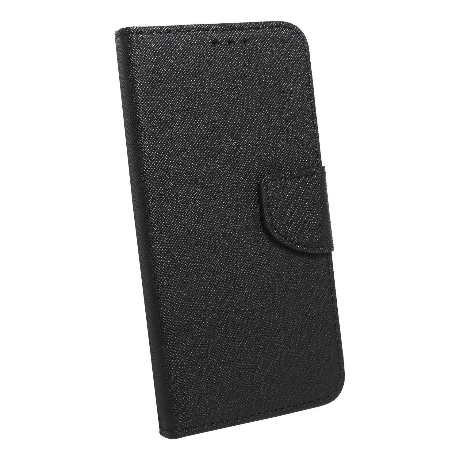 Buch Tasche "Fancy" für SAMSUNG GALAXY S22 (SM-S901B) Handy Hülle Schutzhülle mit Standfunktion, Kartenfach Schwarz