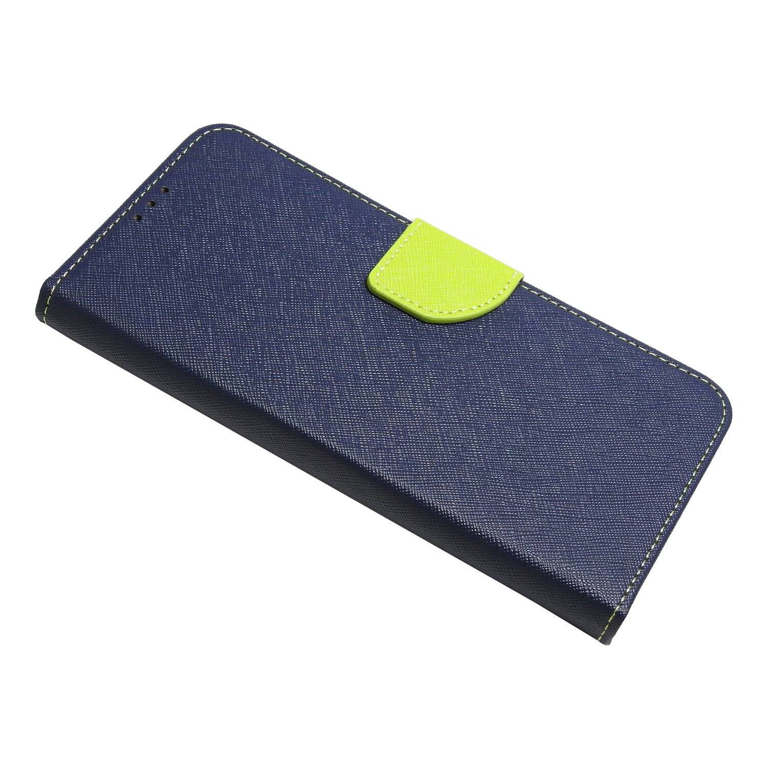 Buch Tasche "Fancy" für Motorola Moto G 5G Handy Hülle Brieftasche Schutzhülle mit Standfunktion, Kartenfach Blau-Grün