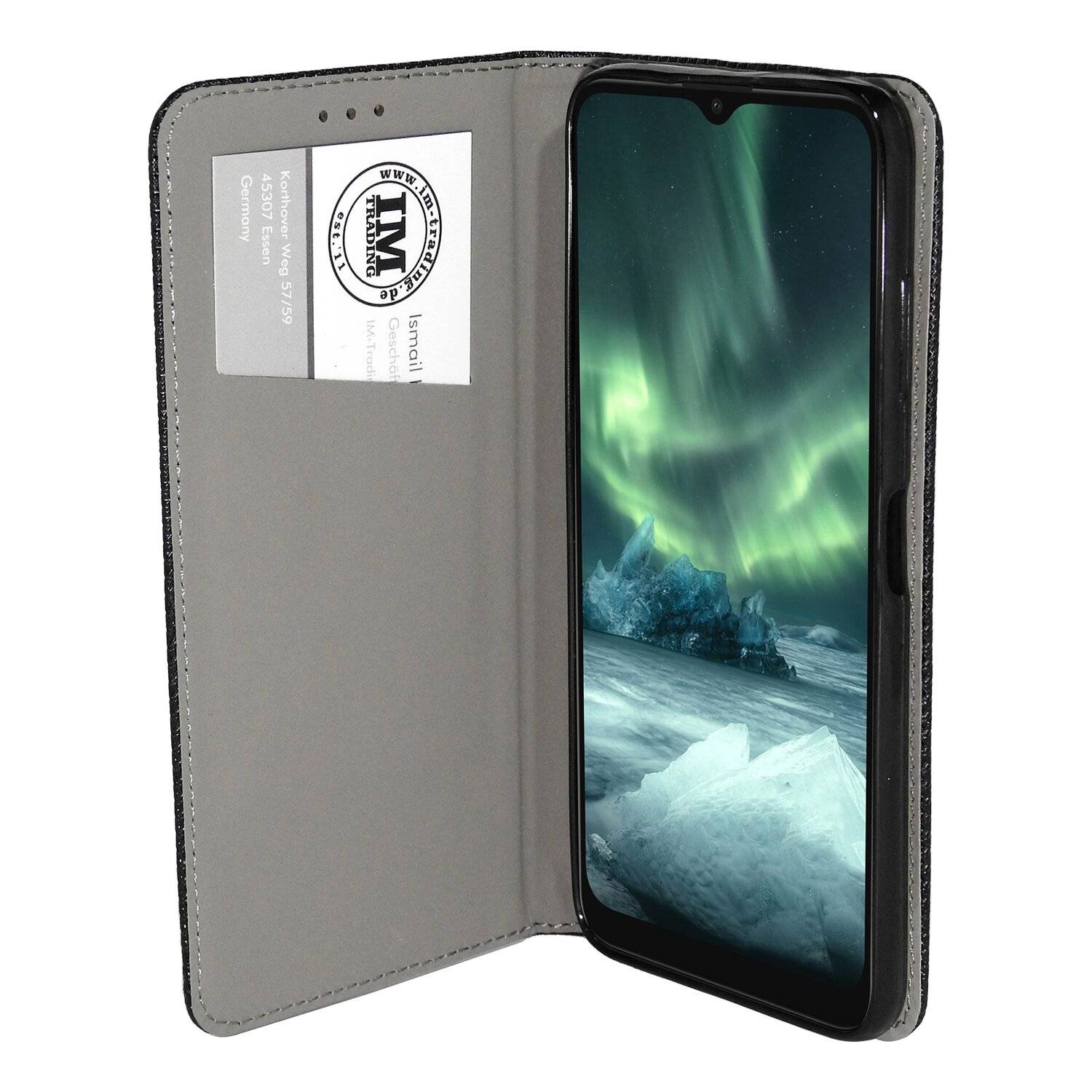 Buch Tasche "Smart" für NOKIA 6.3 Handy Hülle Etui Brieftasche Schutzhülle mit Standfunktion, Kartenfach Schwarz