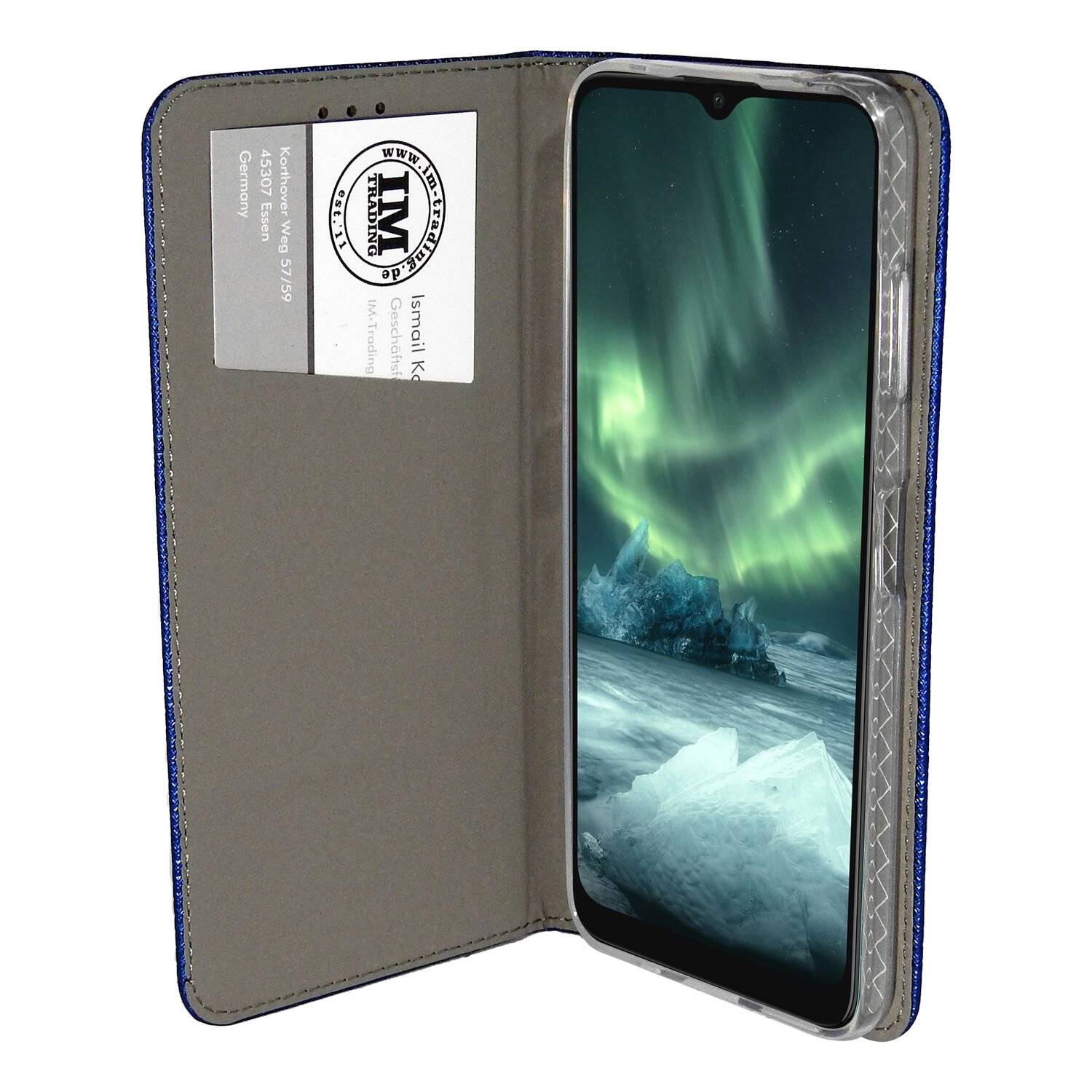 Buch Tasche "Smart" für NOKIA 6.3 Handy Hülle Etui Brieftasche Schutzhülle mit Standfunktion, Kartenfach Blau
