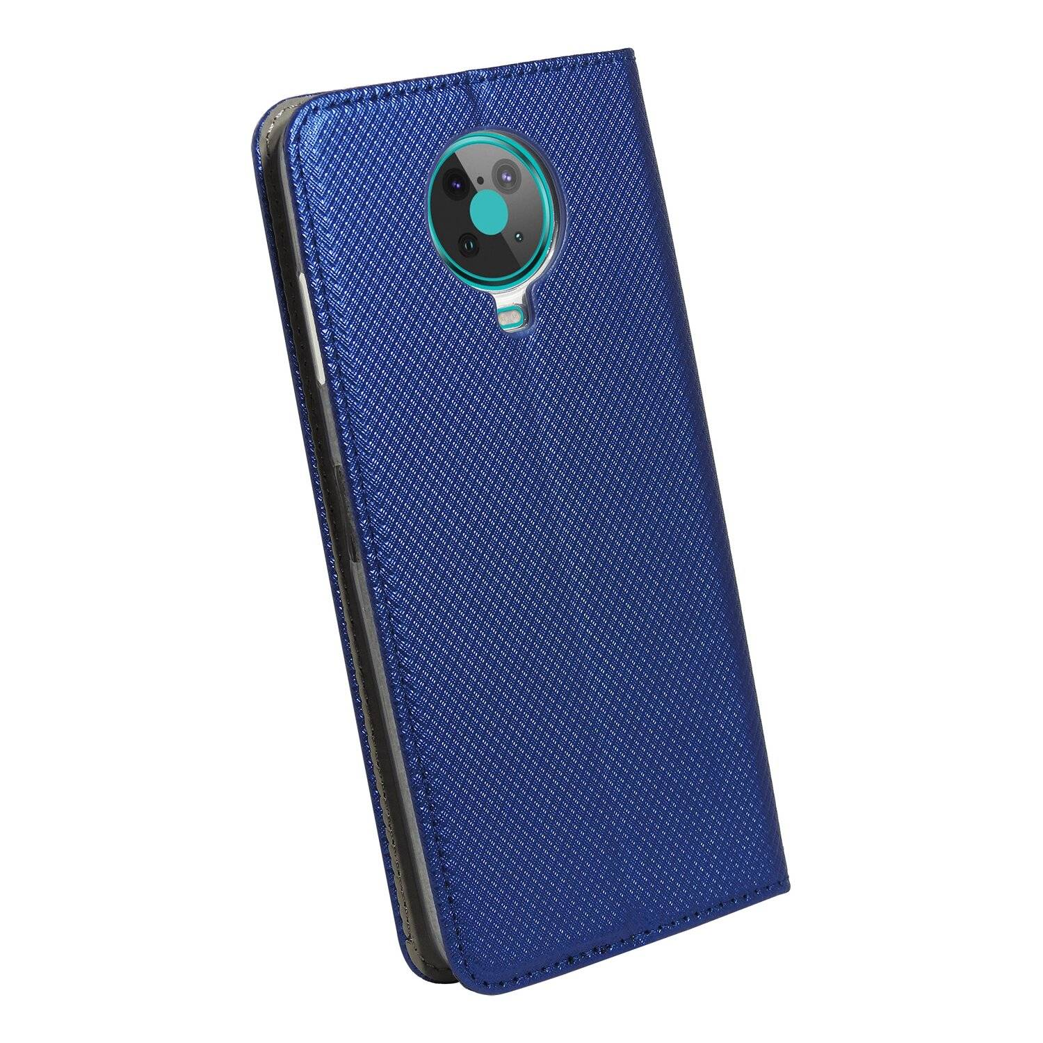 Buch Tasche "Smart" für NOKIA 6.3 Handy Hülle Etui Brieftasche Schutzhülle mit Standfunktion, Kartenfach Blau