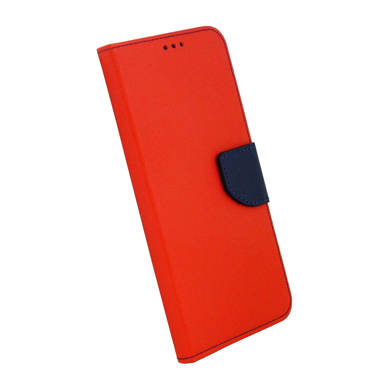 Buch Tasche "Fancy" für XIAOMI REDMI NOTE 11 5G Handy Hülle Etui Schutzhülle mit Standfunktion, Kartenfach Rot-Blau