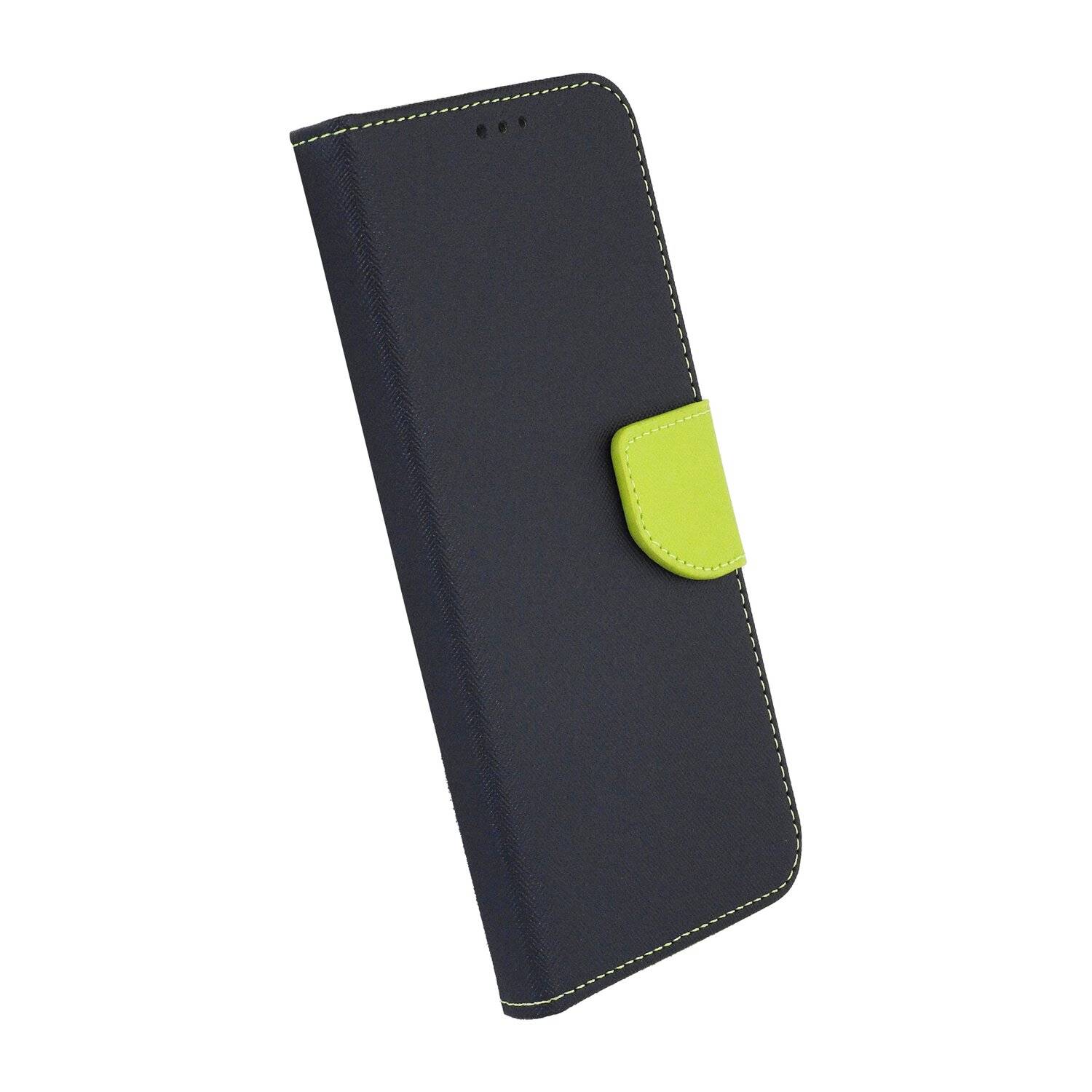 Buch Tasche "Fancy" für XIAOMI POCO M4 PRO 5G Handy Hülle Etui Schutzhülle mit Standfunktion, Kartenfach Blau-Grün