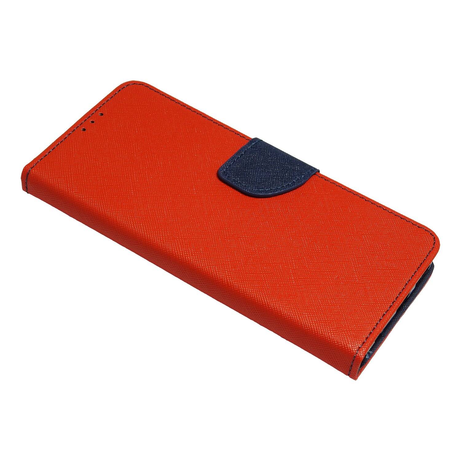 Buch Tasche "Fancy" für MOTOROLA MOTO G10 Handy Hülle Brieftasche Schutzhülle mit Standfunktion, Kartenfach Rot-Blau
