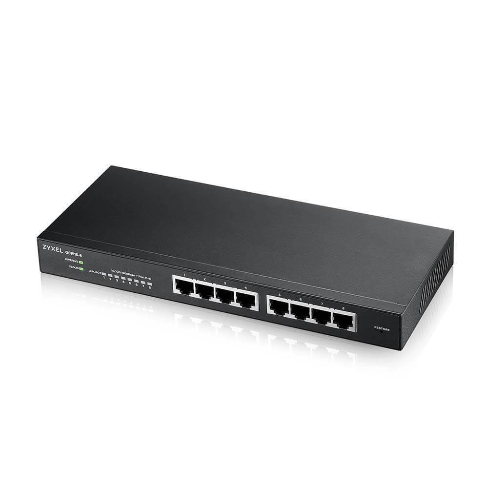 ZyXEL GS1915 Series GS1915-8 - Switch - kompatibel mit NebulaFLEX - Smart - 8 x