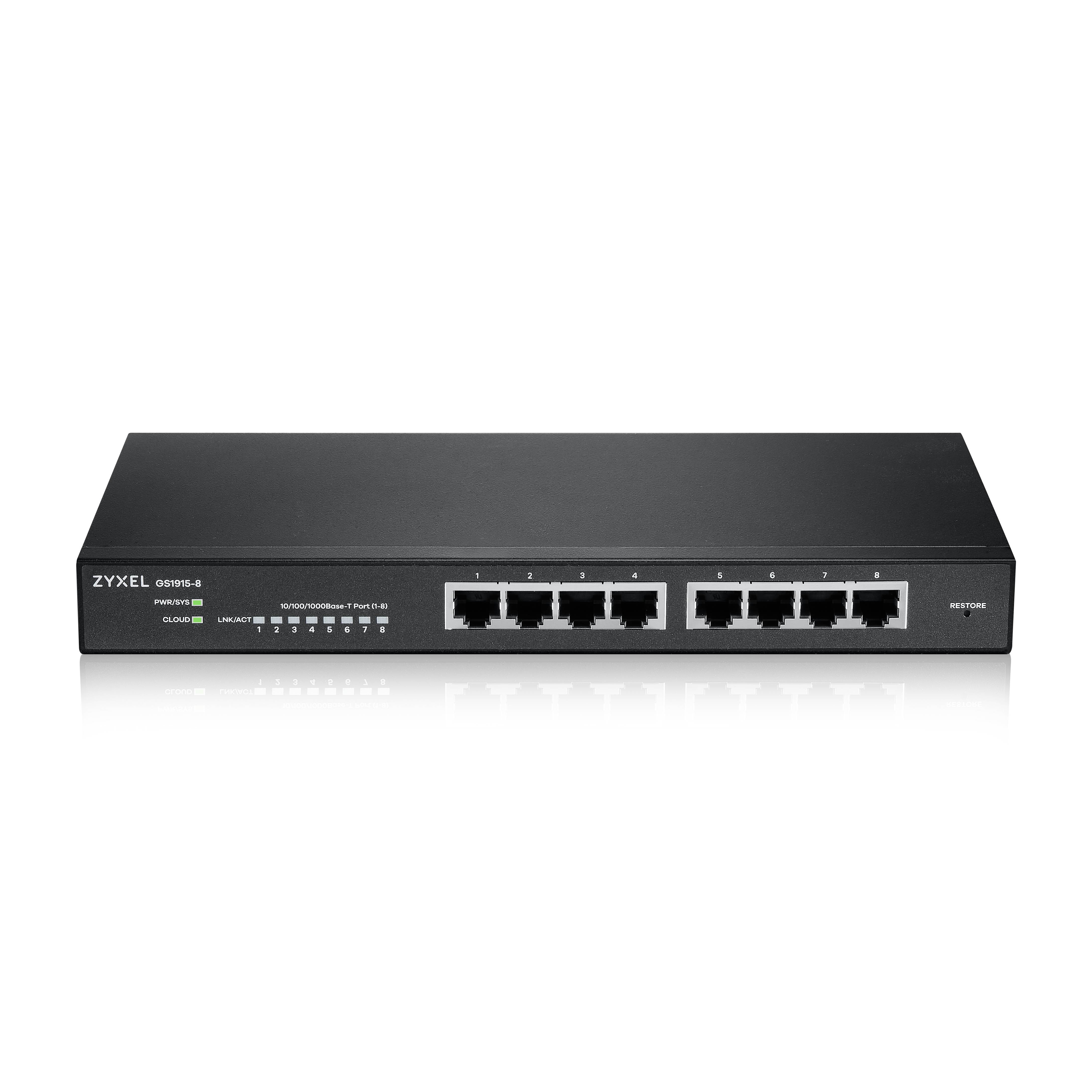 ZyXEL GS1915 Series GS1915-8 - Switch - kompatibel mit NebulaFLEX