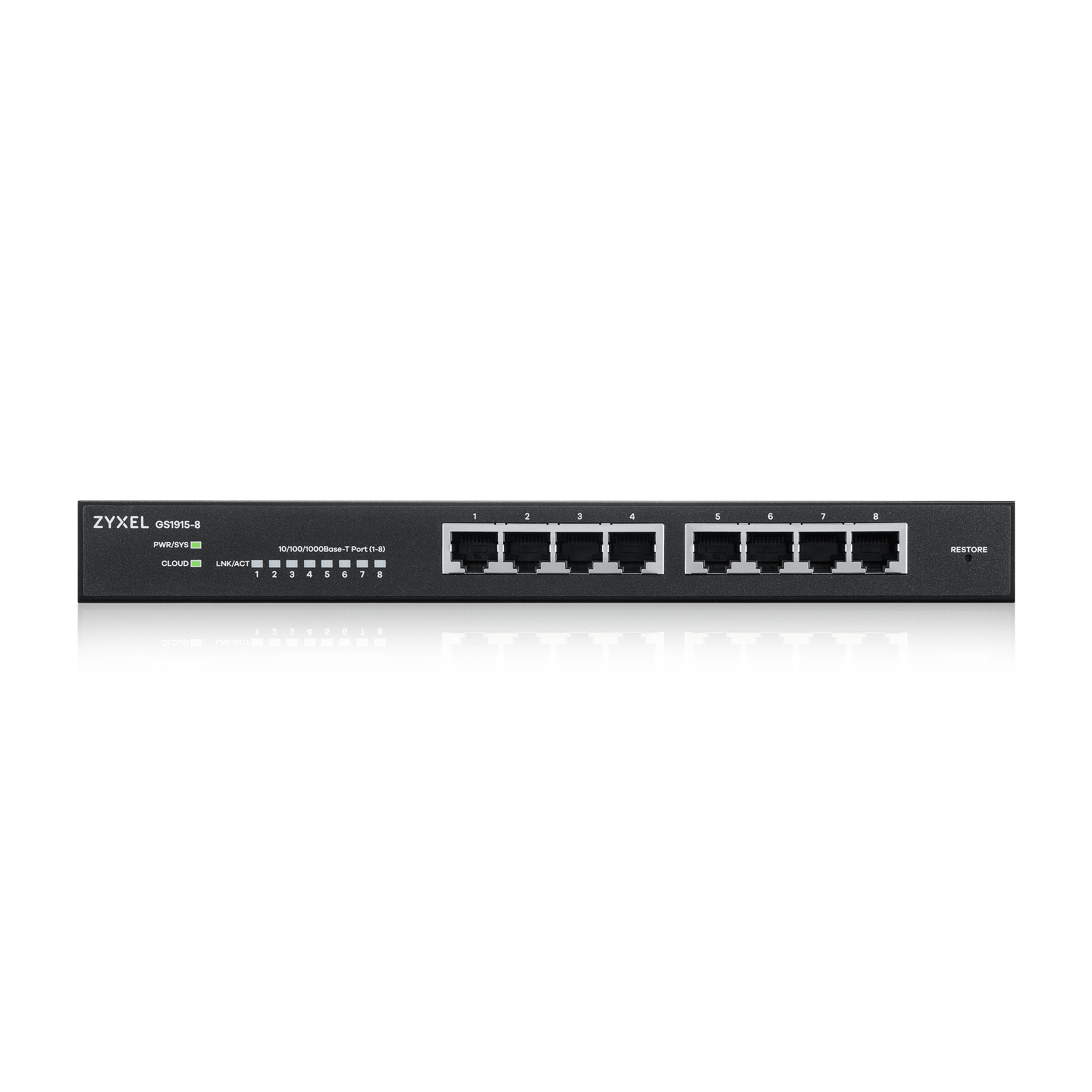 ZyXEL GS1915 Series GS1915-8 - Switch - kompatibel mit NebulaFLEX
