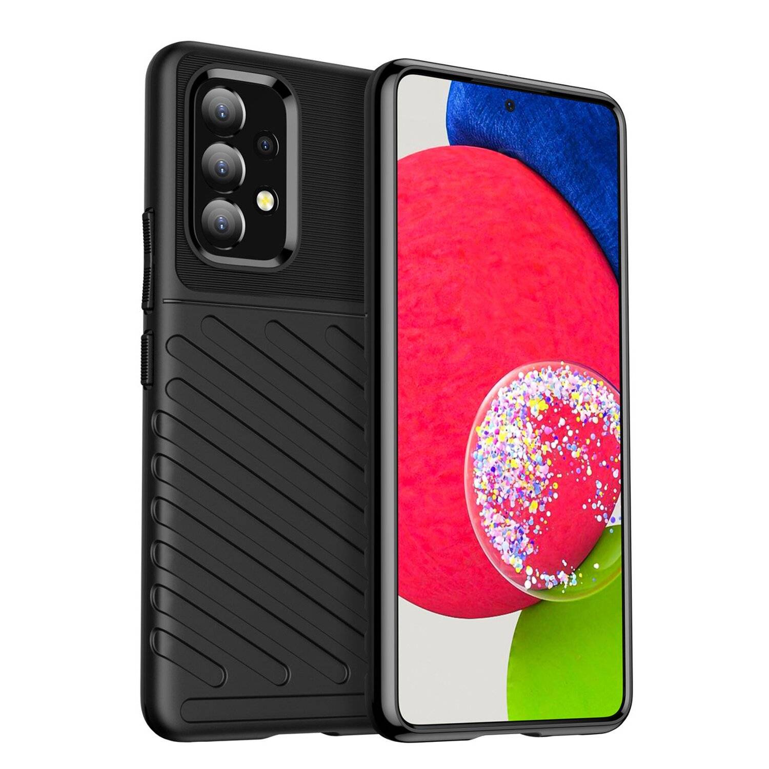 Hybrid Armor Etui SchutzHülle "Thunder" Case Bumper Cover Handyhülle Matt Hülle Robust Rutschfest Samsung Galaxy A53 5G