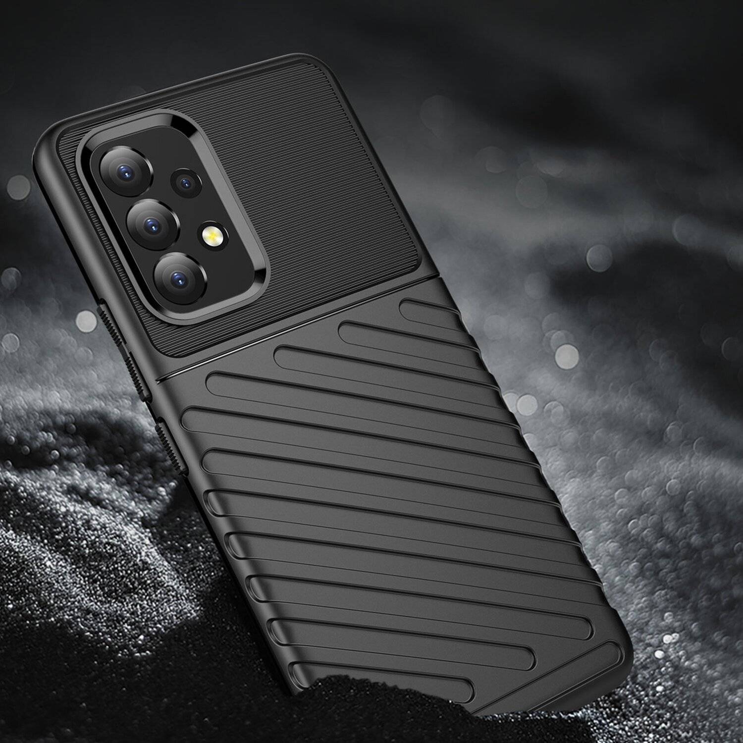 Hybrid Armor Etui SchutzHülle "Thunder" Case Bumper Cover Handyhülle Matt Hülle Robust Rutschfest Samsung Galaxy A53 5G