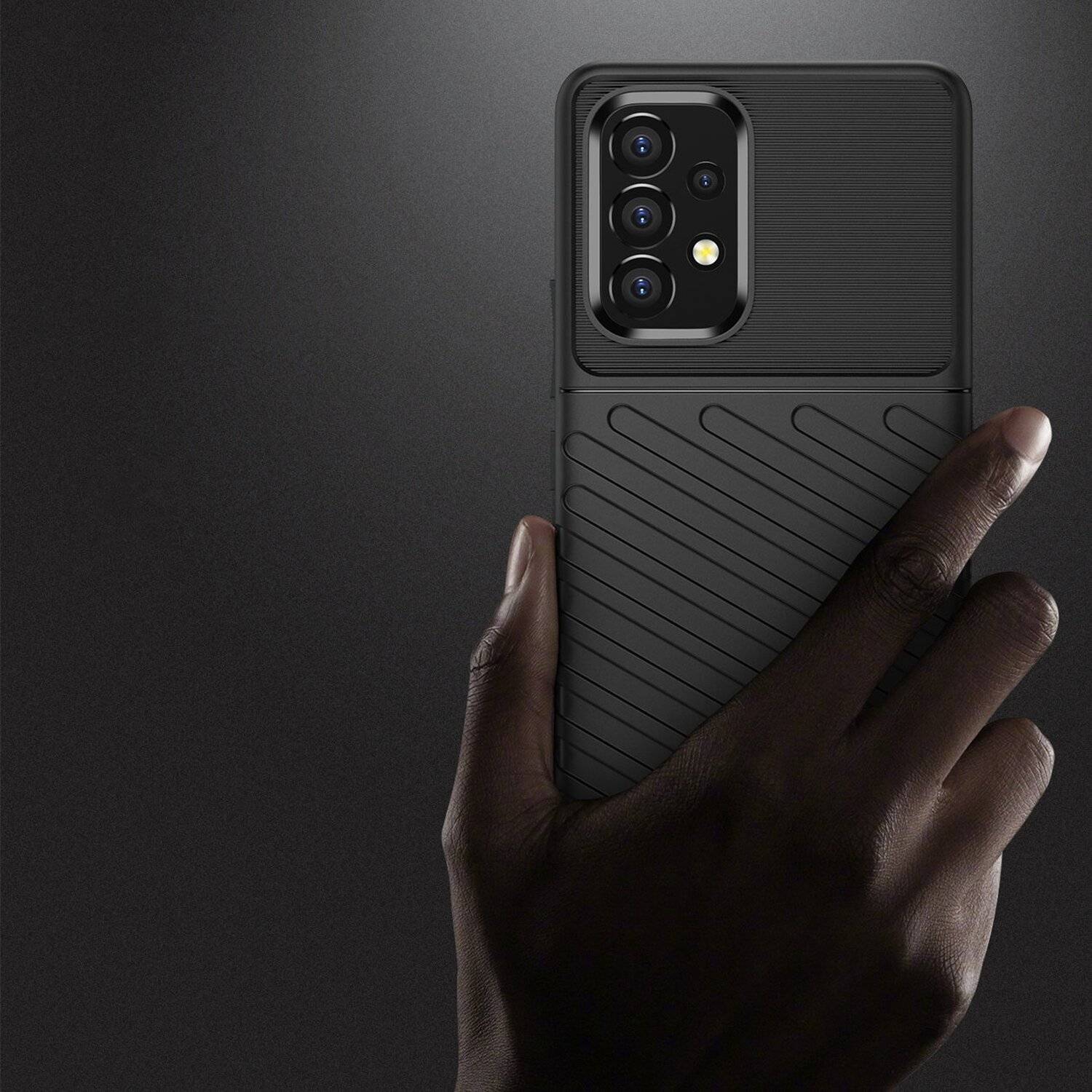 Hybrid Armor Etui SchutzHülle "Thunder" Case Bumper Cover Handyhülle Matt Hülle Robust Rutschfest Samsung Galaxy A53 5G