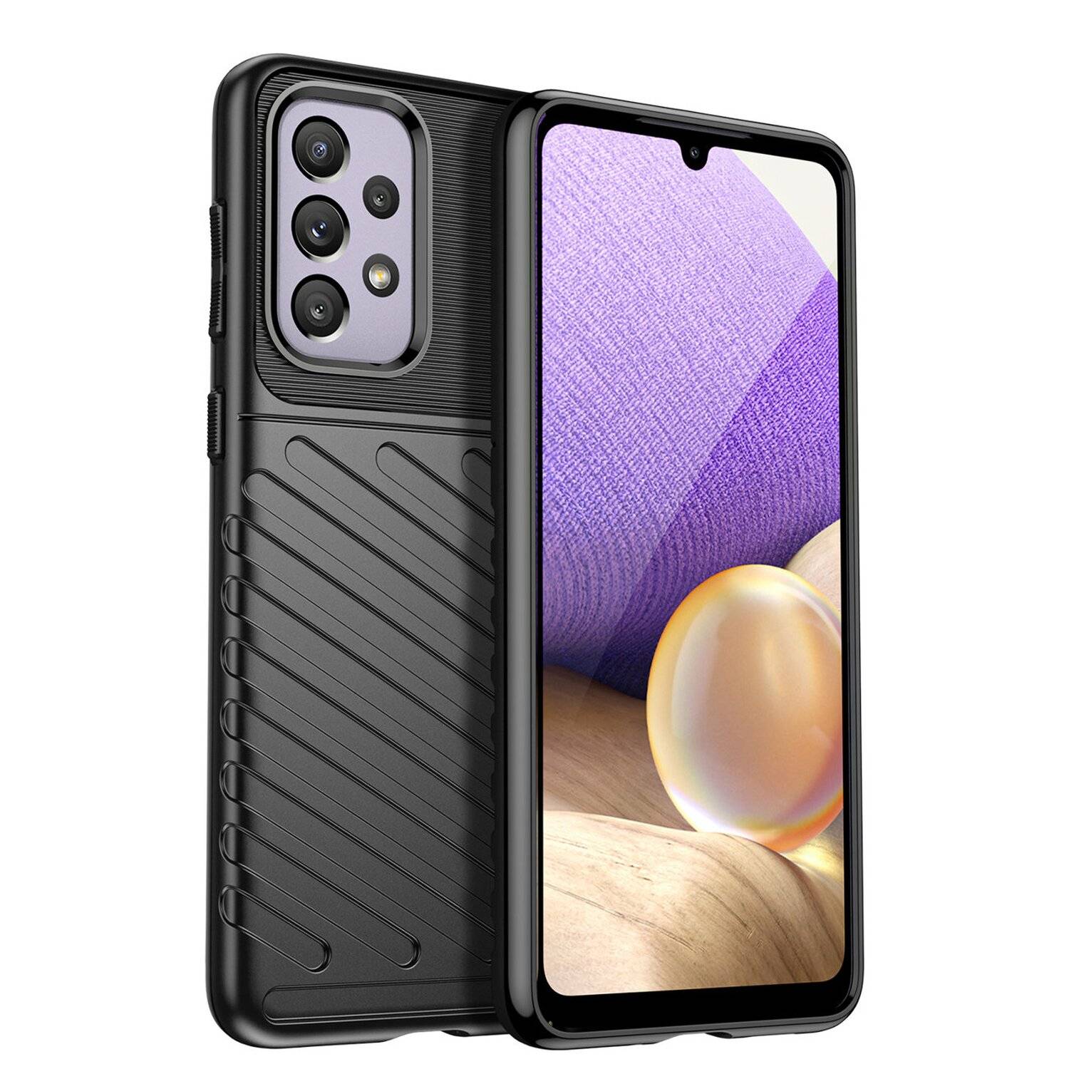 Hybrid Armor Etui SchutzHülle "Thunder" Case Bumper Cover Handyhülle Matt Hülle Robust Rutschfest Samsung Galaxy A33 5G